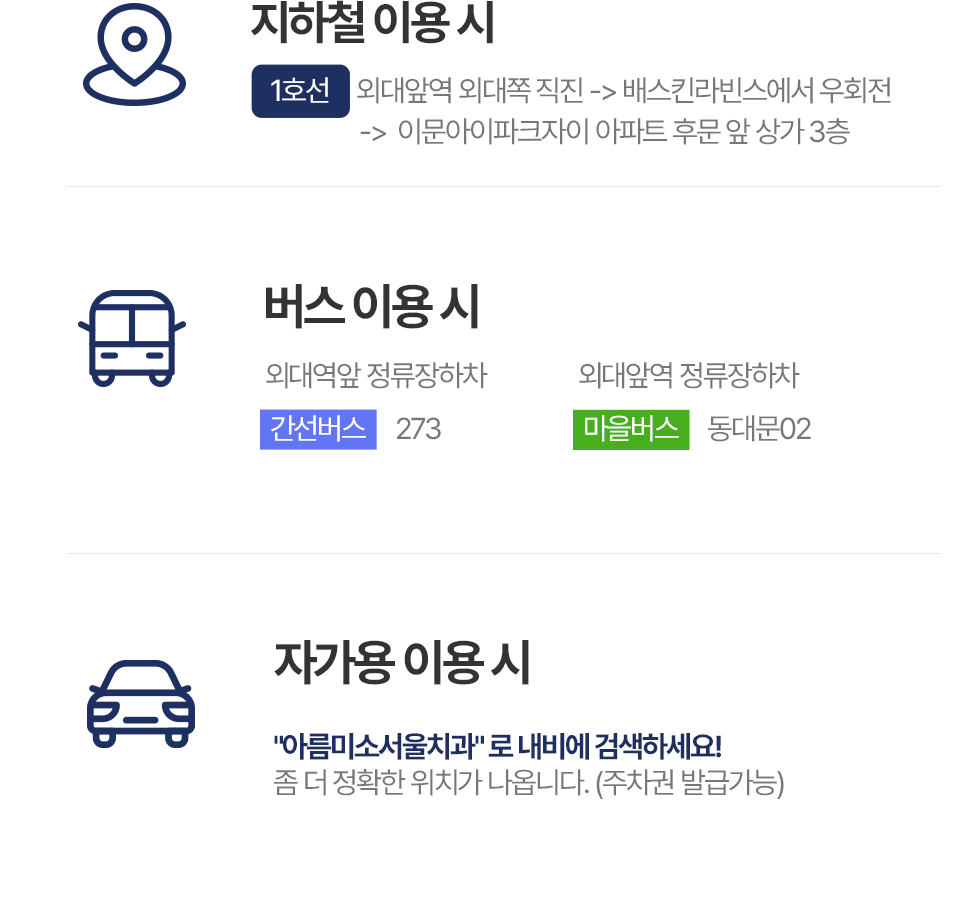 지하철,버스,자가용 이용시